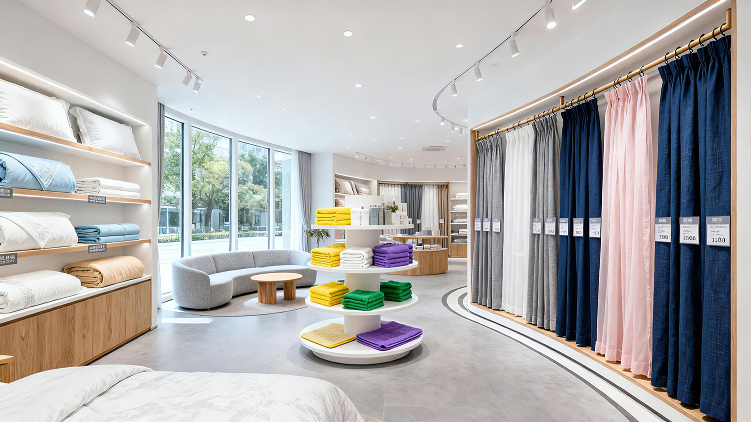 現(xiàn)代簡(jiǎn)約家紡店裝修效果圖